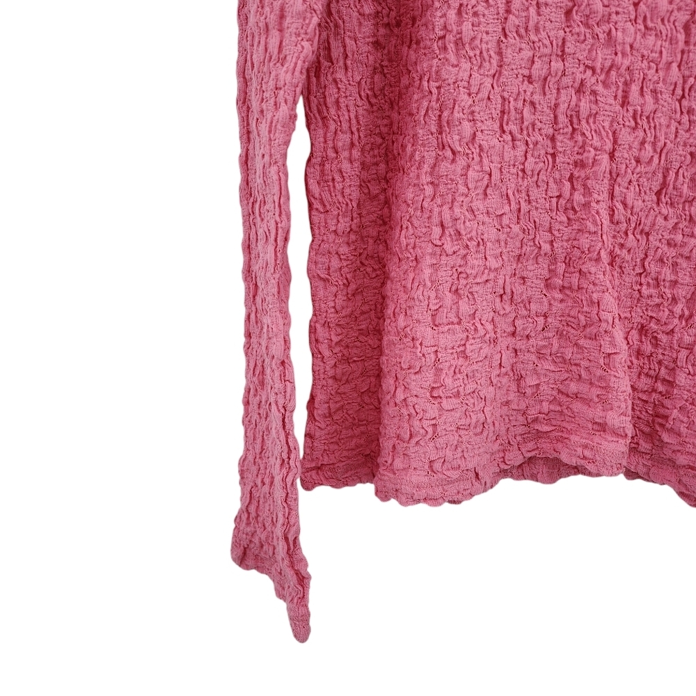 J. Jill Vintage Women's Cotton Stretch Crinkle Long Sleeves Top - M - Picture 4 of 7